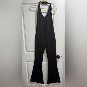 Fashion Nova jumpsuit Charcoal Bow-Accent Trousers